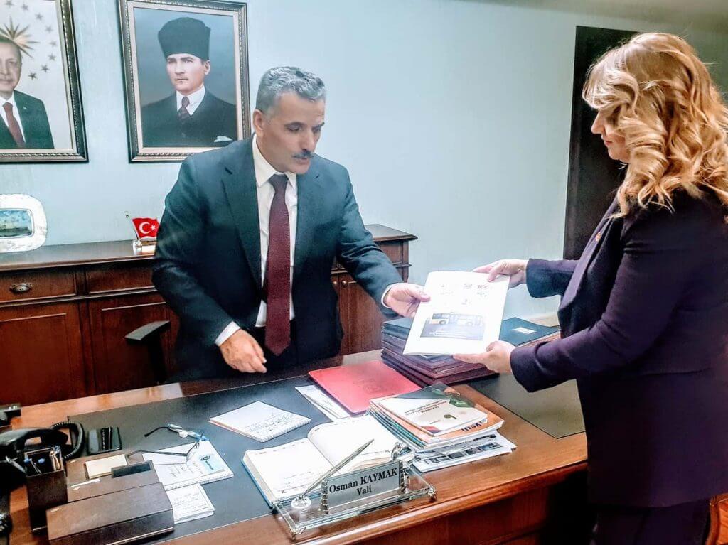 Valimiz Sn. Osman Kaymak'ı Ziyaret Ederek Kadın Şoförler Akademisi Projesi Hakkında Bilgi Verdik görseli